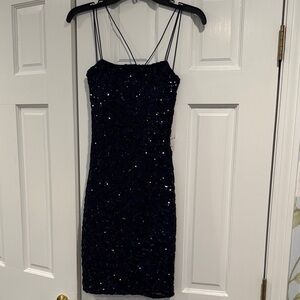 Emerald Sundae Midnight Blue Sequin Skirt